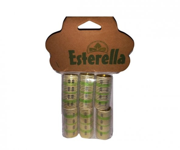 Esterella Yapışkan 8246 Küçük Boy Metal Gövdeli 6 lı Bigudi ( 2.5x6 cm) Sarı - 2