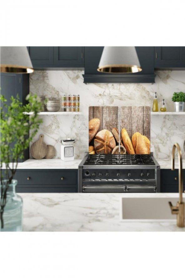 Cam Ocak Koruyucu Ve Kesim Tablası Ekmek (80cm X 52cm) 2 Parça, 5li Ocaklar ürün görseli