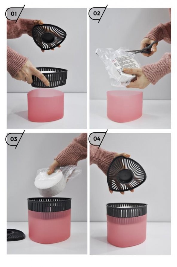 Nem Alıcılı Ve Rutubet Giderici  Aparat - 500 Gr -Üçgen Kırmızı Meyve 3Lü (Tablet Dahil) - Resim 4