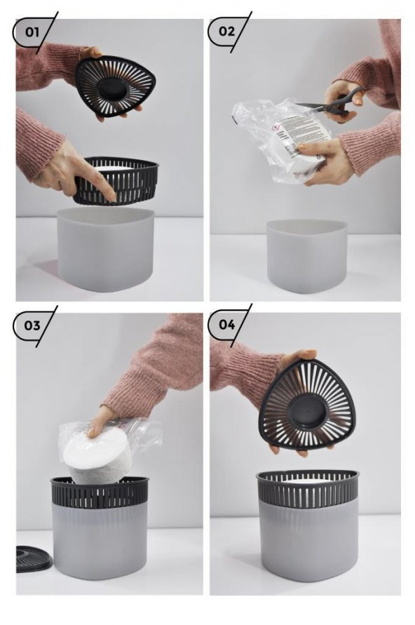 Nem Alıcılı Ve Rutubet Giderici  Aparat - 500 Gr -Üçgen Naturel 4Lü (Tablet Dahil) - Resim 4