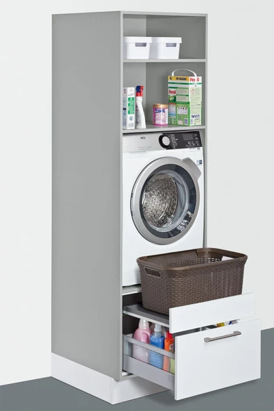 Kahverengi, Hasır Desenli Plastik Çamaşır Selesi - 25x35x53cm ürün görseli 1