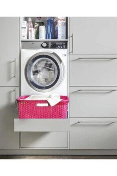 Fusya, Hasır Desenli Plastik Çamaşır Selesi - 25x35x53cm ürün görseli 1