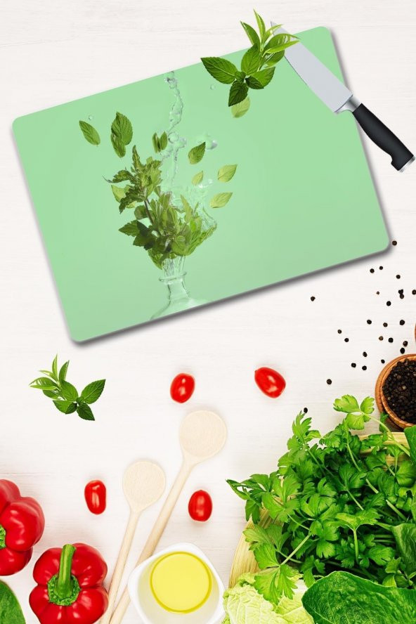 Nane Desenli Cam Kesme Tahtası| 30 Cm X 40 Cm - Resim 2