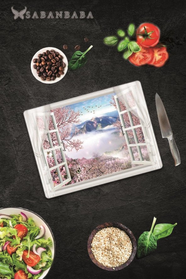 Pencere Desen  Cam Kesme Tahtası - Cam Kesme Tablası | 30 Cm X 40 Cm - Resim 2
