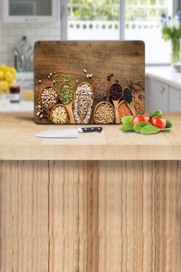 Baklagiller Cam Kesme Tahtası  - Cam Kesme Tablası  | 30 cm x 40 cm ürün görseli