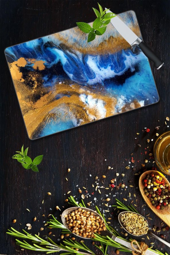 Dünya | Cam Kesme Tahtası - Cam Kesme Tablası | 30 cm x 40 cm - Resim 5