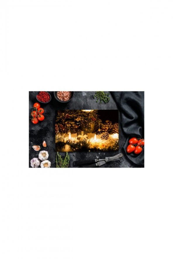 Yeni Yıl | Cam Kesme Tahtası - Cam Kesme Tablası |30 cm x 40 cm - Resim 3