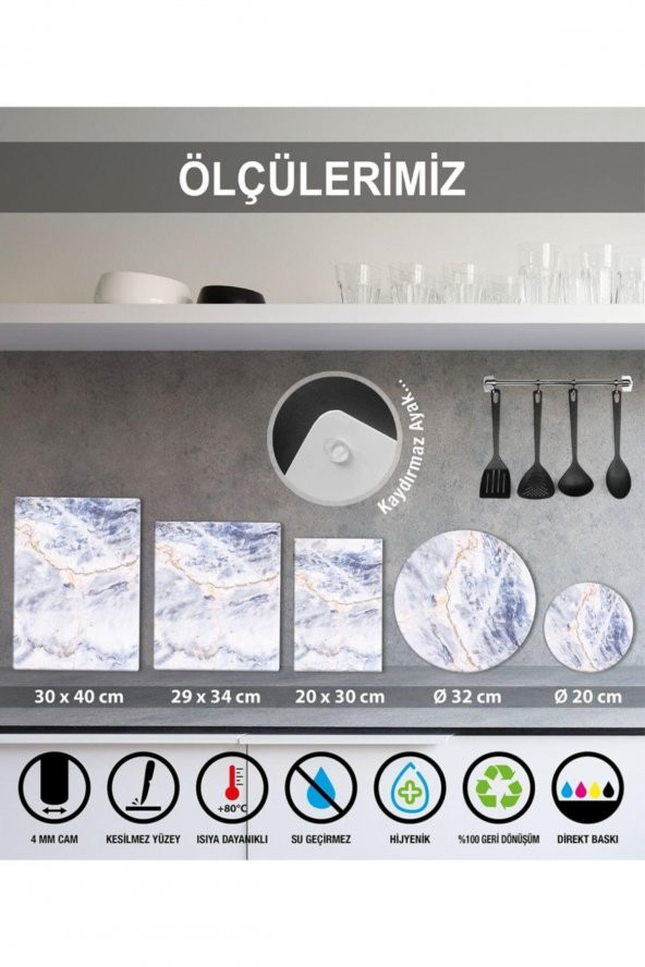 Kara Ayna | Cam Kesme Tahtası - Cam Kesme Tablası | 30 Cm X 40 Cm - 4