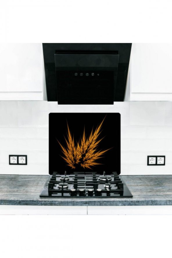 Takım Halinde Tek Başak 20x30 cm Kesme Tablası ve 60x52cm Cam Ocak Koruyucu 4lü Ocaklar - Resim 2