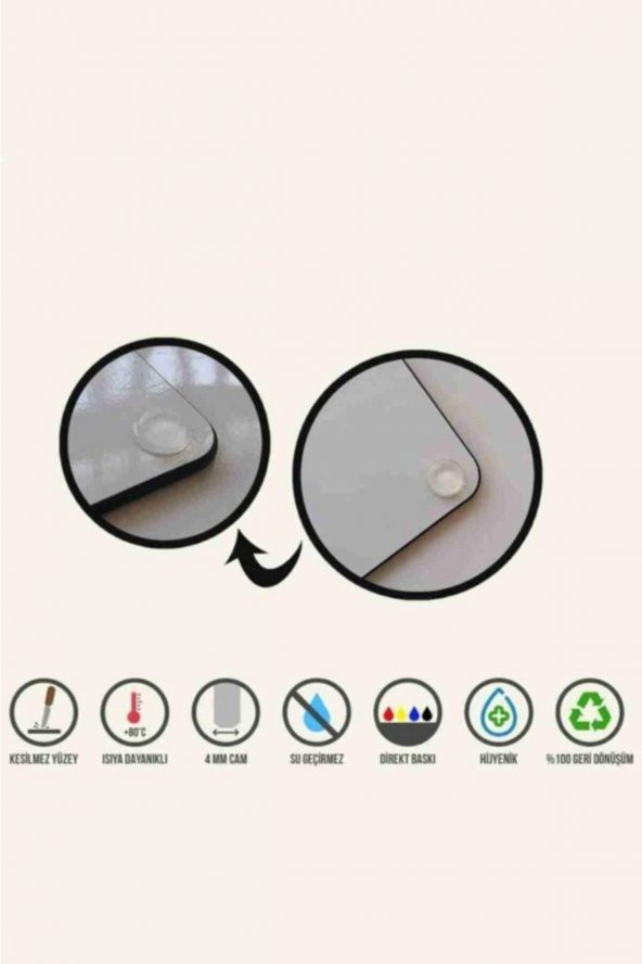 2li Takım Yaldızlı Mermer Desen Görünümlü Takım Cam Kesme Tahtası - Cam Kesim Tablası 20x30 & 30x40 - 3