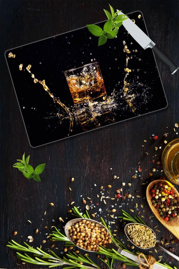 Saban Altın Buz  Cam Kesme Tahtası - Cam Kesme Tablası | 20 Cm X 30 Cm - Resim 2