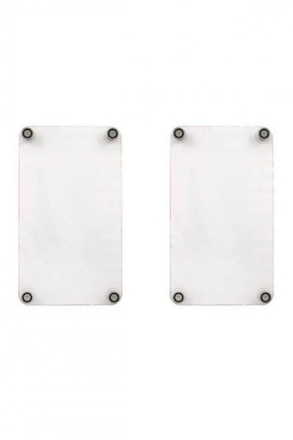 Cam Ocak Koruyucu ve Kesim Tablası Kara  (60cm x 52cm) 2 Parça, 4lü Ocaklar - Resim 2