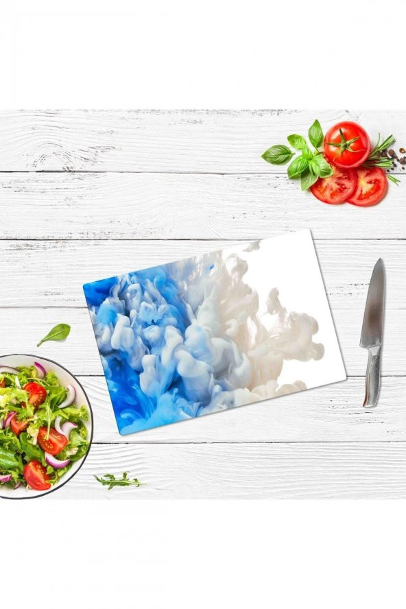 Saban Mavi Duman | Cam Kesme Tahtası - Cam Kesme Tablası | 20 Cm X 30 Cm - Resim 2