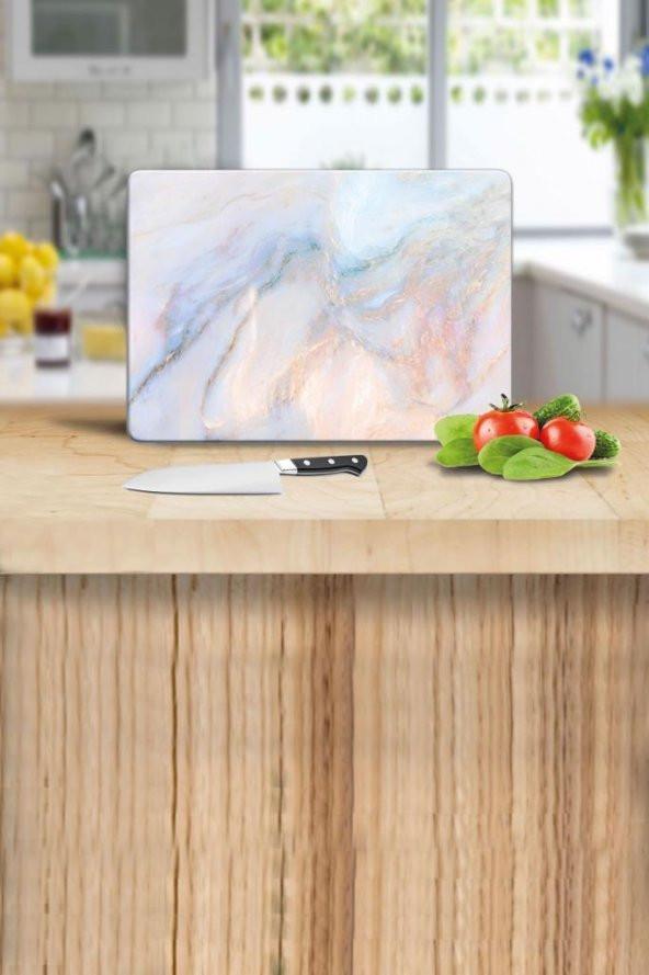 20x30 cm Ezgi Desenli Cam Kesme Tahtası ürün görseli