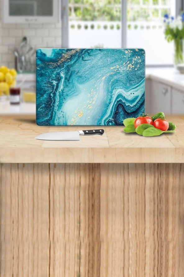 Cam Kesim Tablası (20cm X 30cm) Okyanus - Resim 2