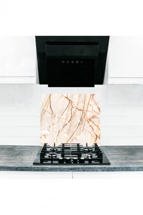 Kırmızı Taş Cam Ocak Koruyucu Ve Cam Kesme Tahtası 50 cm X 56 cm Tek Parça ürün görseli