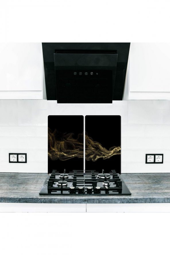 2 li 40x52 cm Toz Desenli Cam Kesim Tablası ve Ocak Koruma ürün görseli