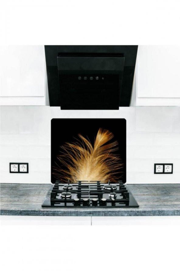 Cam Ocak Arkası Koruyucu ve Kesme Tablası Kozmozu | 50 cm x 56 cm ürün görseli