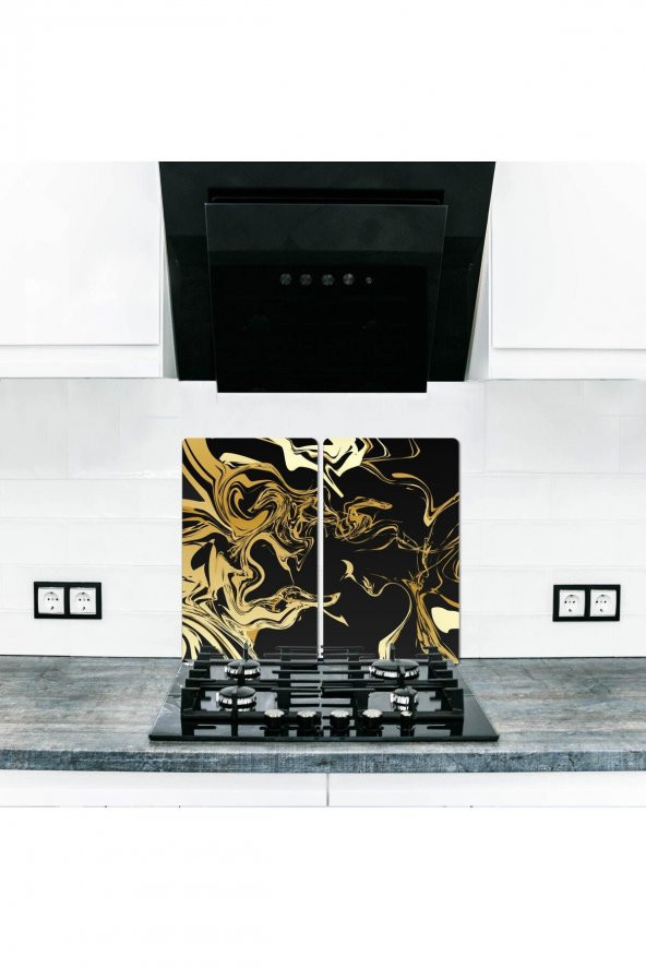 Cam Ocak Arkası Koruyucu ve Kesme Tablası Taya  | 60 cm x 52 4lü Ocaklar ürün görseli