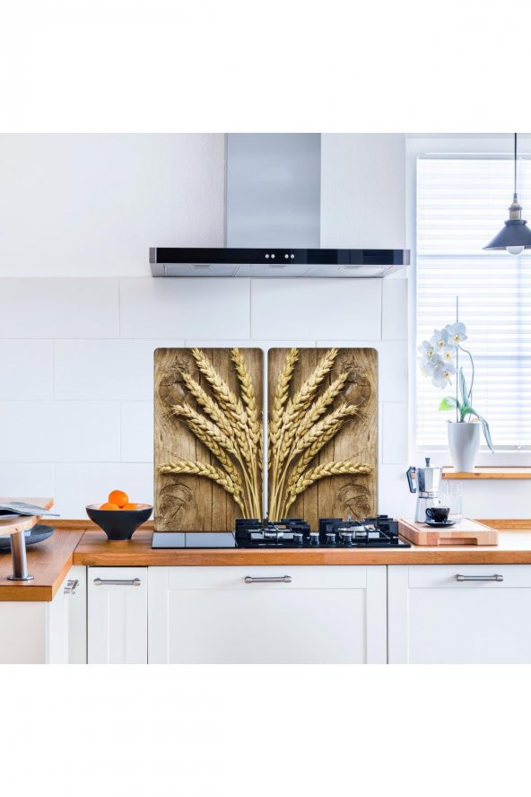 2 li 40x52 cm Başak 2 Desenli Cam Kesim Tablası ve Ocak Koruma ürün görseli