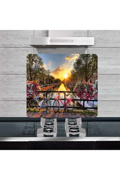 50x56 cm Amsterdam Cam Ocak Koruyucu ürün görseli