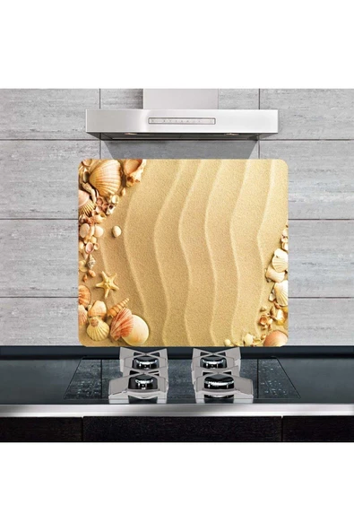 50x56 cm Kumsal Cam Ocak Koruyucu