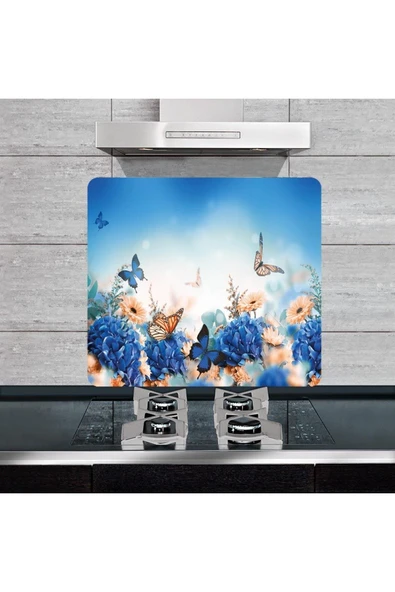 50x56 cm Kelebek Cam Ocak Koruyucu