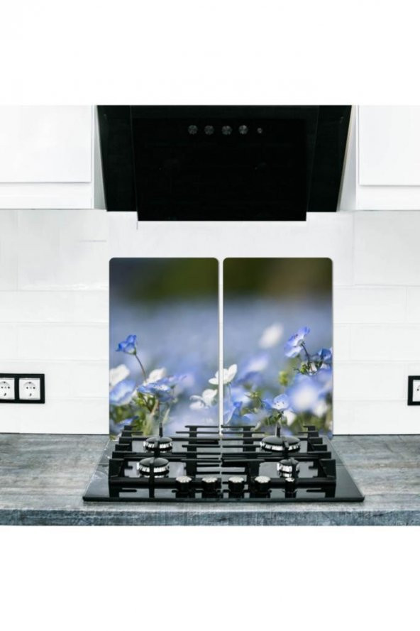 2 li 30x52 cm Cam Ocak Koruyucu Cam Kesme Tahtası Model 335