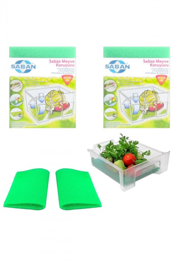 Saban Buzdolabı Içi Meyve Sebze Nem Önleyici 2Li ürün görseli