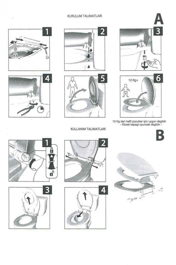 Çocuk Adaptörlü Çift Kullanımlı Klozet Kapağı - 3