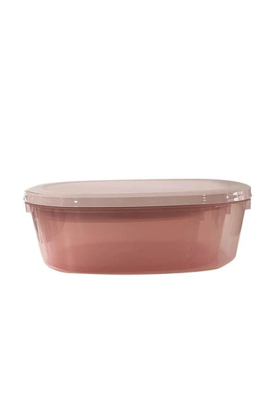 3'Lü Oval Erzak Saklama Kabı Pembe - 4