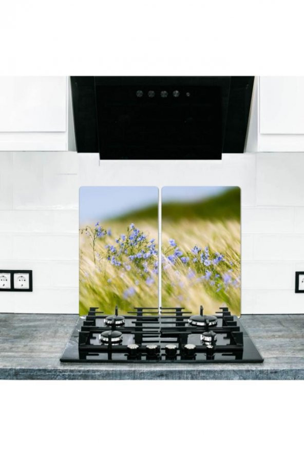 2 li 30x52 cm Cam Ocak Koruyucu Cam Kesme Tahtası Model 186