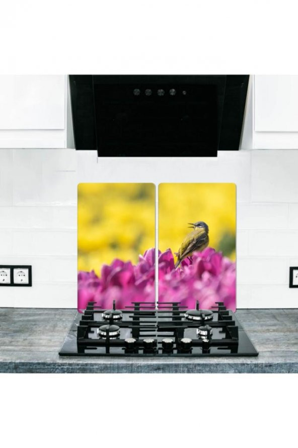 2 li 30x52 cm Cam Ocak Koruyucu Cam Kesme Tahtası Model 347