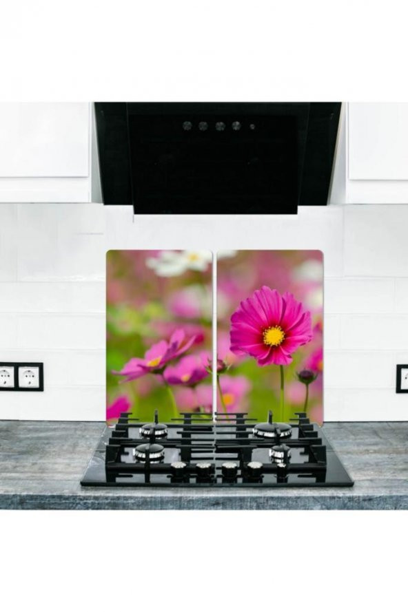 2 li 30x52 cm Cam Ocak Koruyucu Cam Kesme Tahtası Model 367