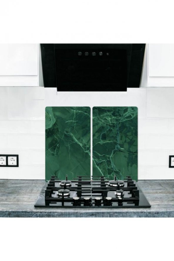 2 li 30x52 cm Cam Ocak Koruyucu Cam Kesme Tahtası Model 376 ürün görseli