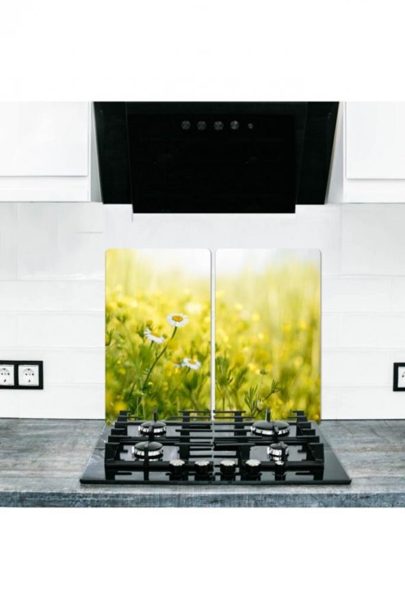 2 li 30x52 cm Cam Ocak Koruyucu Cam Kesme Tahtası Model 195