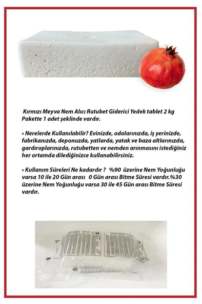 2 Kg. Nem Alıcı Yedek Tablet Kırmızı Meyva ürün görseli