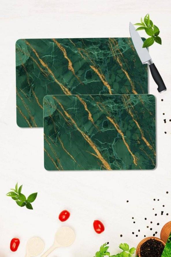 2 li Takım 30x40 cm ve 20x30 cm Model 64 Desenli Cam Kesim Tablası ve Ocak Koruma ürün görseli