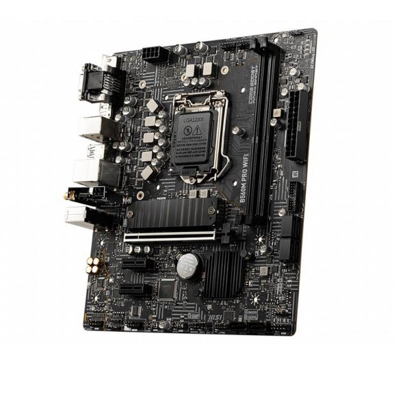 MSI B560M PRO WIFI DDR4 M2 PCIe NVME HDMI PCIE 16X v4.0 1200p mATX - 9