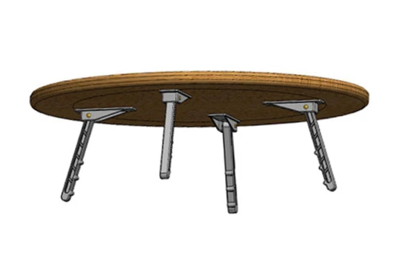 Sofra Ayağı Katlanır Yer Sofrası Sini Altı Siyah Plastik Ayak 20 cm (4 ADET) - 5