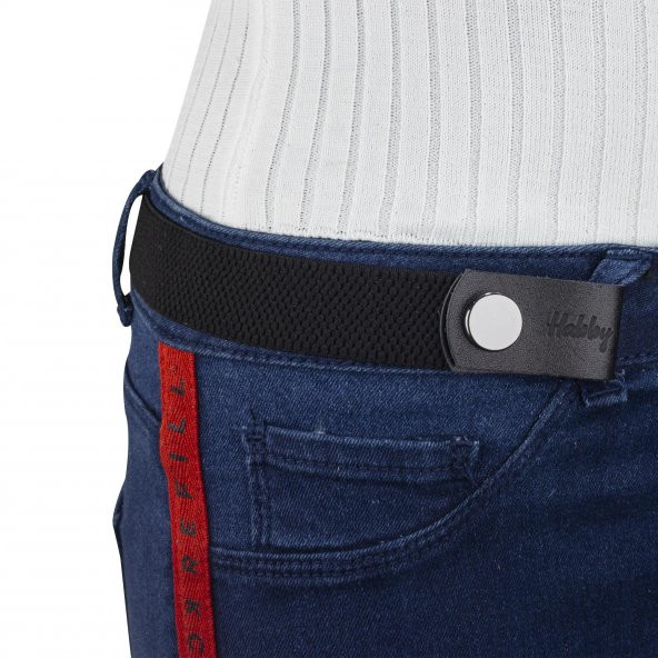 Elastik Ayarlanabilir Tokasız Kadın Kemeri - 3