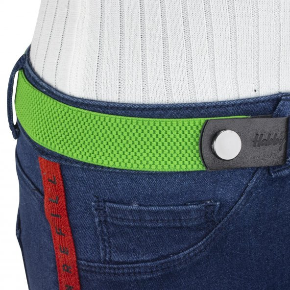 Elastik Ayarlanabilir Tokasız Kadın Kemeri - 12