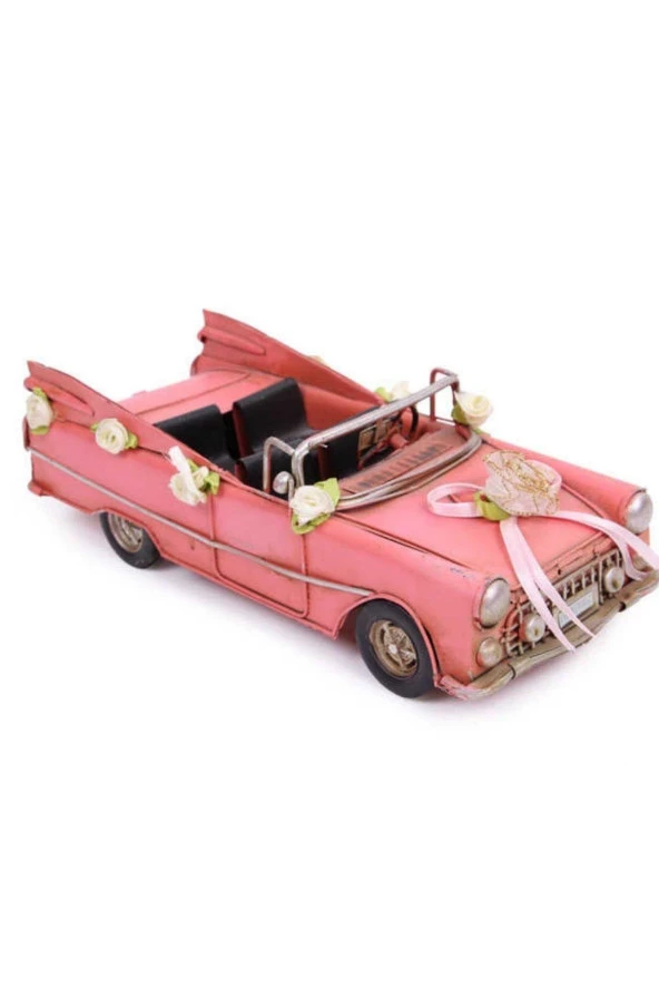 Dekoratif Metal Vintage Gelin Arabası Klasik Chevrolet Araba 24 cm - Resim 5