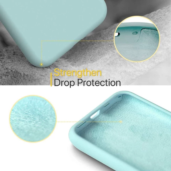 İphone Silikon Case Mikrofiber İç Arka Koruma Telefon Kılıfı - 2