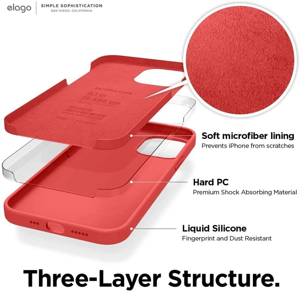 İphone Silikon Case Mikrofiber İç Arka Koruma Telefon Kılıfı - 8