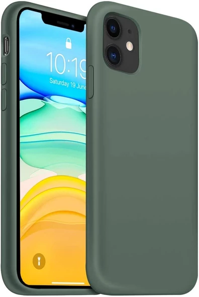 İphone Silikon Case Mikrofiber İç Arka Koruma Telefon Kılıfı - 9