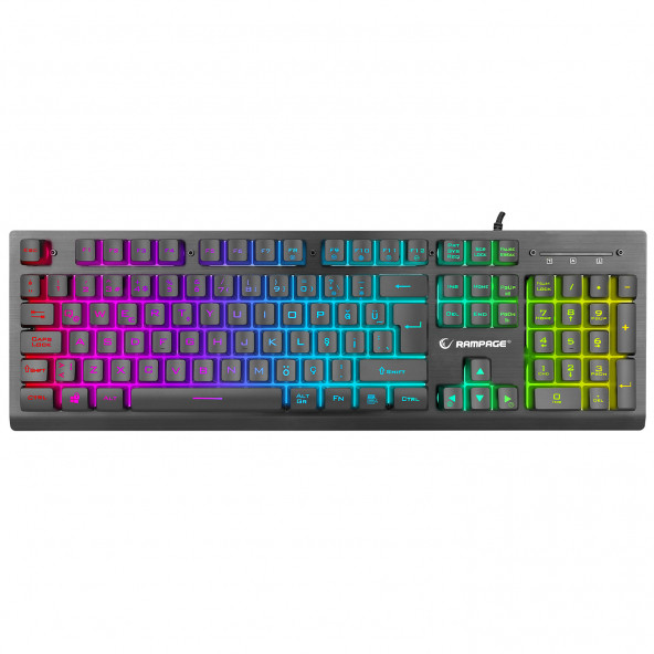 Rampage Miracle K2 Membrane Switch RGB Gaming Oyuncu Klavye