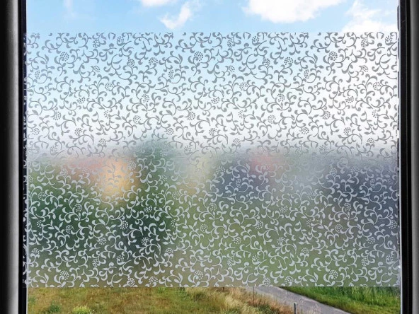 Alkor 380-0034 Sarmaşık Desen yapışkanlı Cam Folyo (45cm x 1mt) - Resim 4