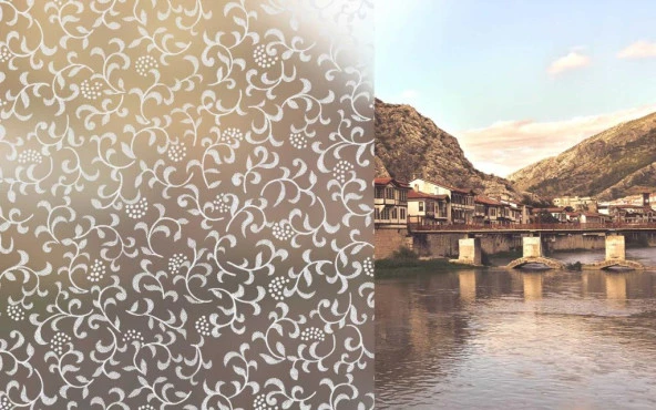 Alkor 380-0034 Sarmaşık Desen yapışkanlı Cam Folyo (45cm x 1mt) - Resim 6