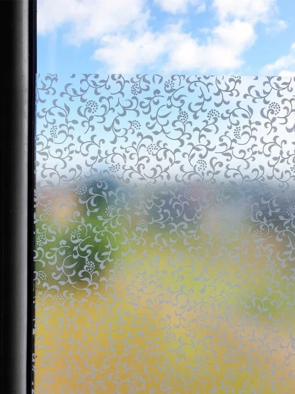 Alkor 380-0034 Sarmaşık Desen yapışkanlı Cam Folyo (45cm x 1mt) - Resim 7